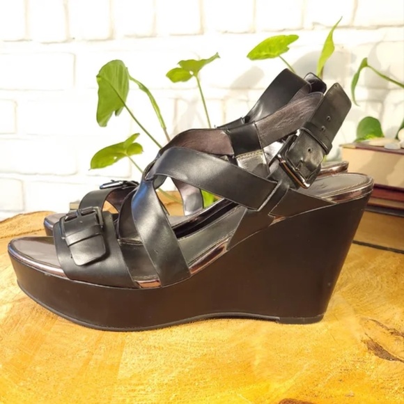 Marc Fisher Platform Sandals Silver shiny detail - Picture 2 of 12